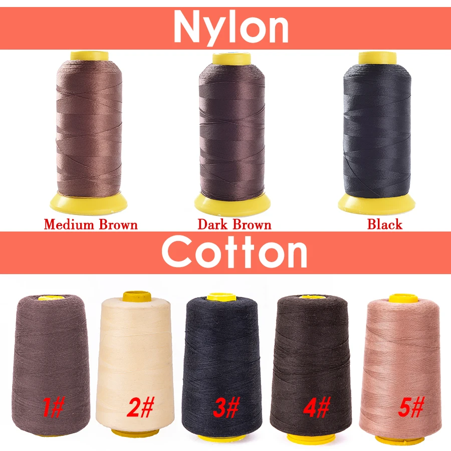 Hair Extensions Tool 1500M Nylon Hair Weaving Thread For Hair Sew In Black Cotton Thread For Sewing Machine Nylon Sewing Clothes