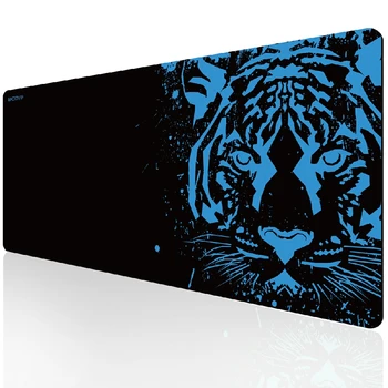 

EXCO Big Gaming Mouse Pad XL Gamer PC Computer Keyboard Laptop Large Mouse Mat Blue Tiger Office Desk Pad Protector 27.6*11.8in