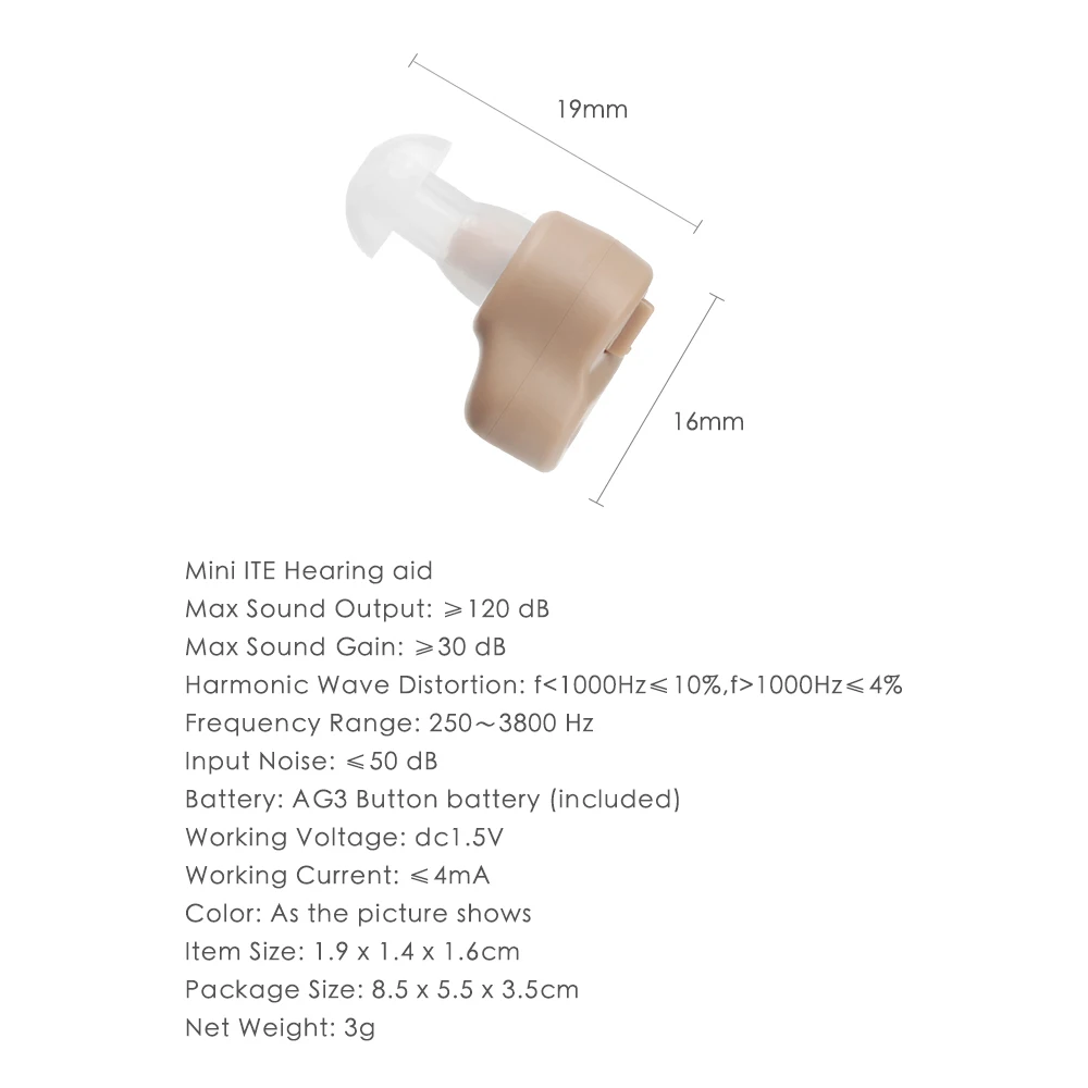 AXON K-80 Hearing Aid Rechargeable Mini Hearing Aids Sound Amplifier Invisible Hear Clear for the Elderly Deaf Ear Care Tools