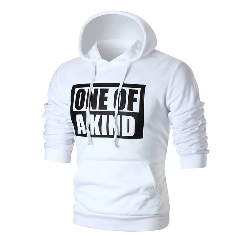 White Мужские толстовки с капюшоном, с надписью One Of A kind, с длинным рукавом, толстовка с капюшоном, уличная одежда, хип-хоп Топ, футболка, верхняя одежда, блузка, дропшиппинг, E7 - Цвет: White
