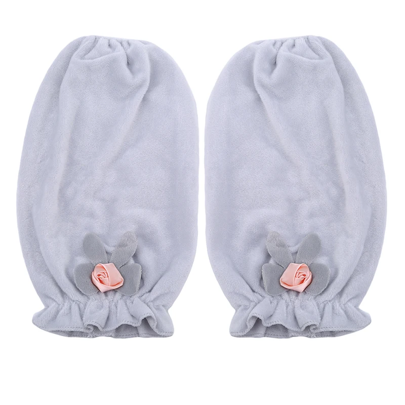 Flower bow grey Women's Long Sleeve Cover Household Anti-fouling Suite Cleaning Set Kitchen Office Arm Set 3 Styles Optional - Color: Flower bow grey