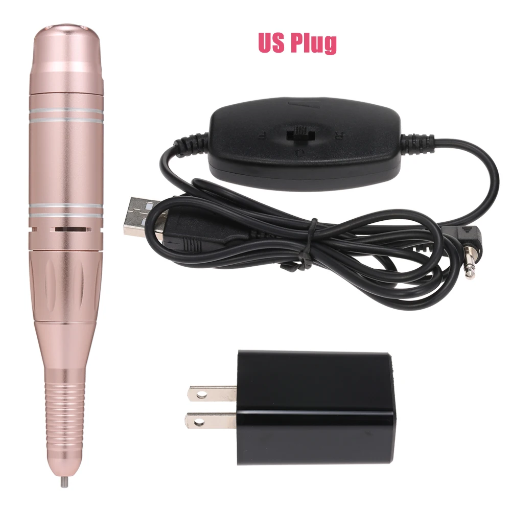 Portable Electric Nail Drill Manicure Pedicure Acrylic Nail Kit with Dust Removal Brush Toe Separators File Nail Drill Bits Set