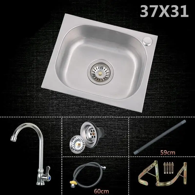 MODEL F Ze Stali Nierdzewnej Wasbak Lavello Inox Umywalka портативная кухонная раковина Keuken Gootsteen Fregadero De Cocina Cuba Pia Cozinha - Цвет: MODEL F