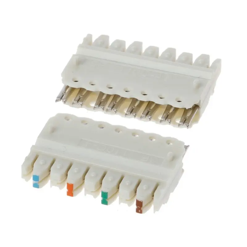 10 шт. 110 Тип 4 пары разъем Rj45 телефонный модуль для распределения рамка соединения Пружинные защелки Krone Артикул голосовой линии Silv