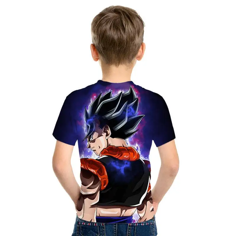 Детская футболка с изображением дракона и шарика Z goku Saiyan, Детская футболка с 3D-принтом, Детская футболка, модная футболка для мужчин и девочек