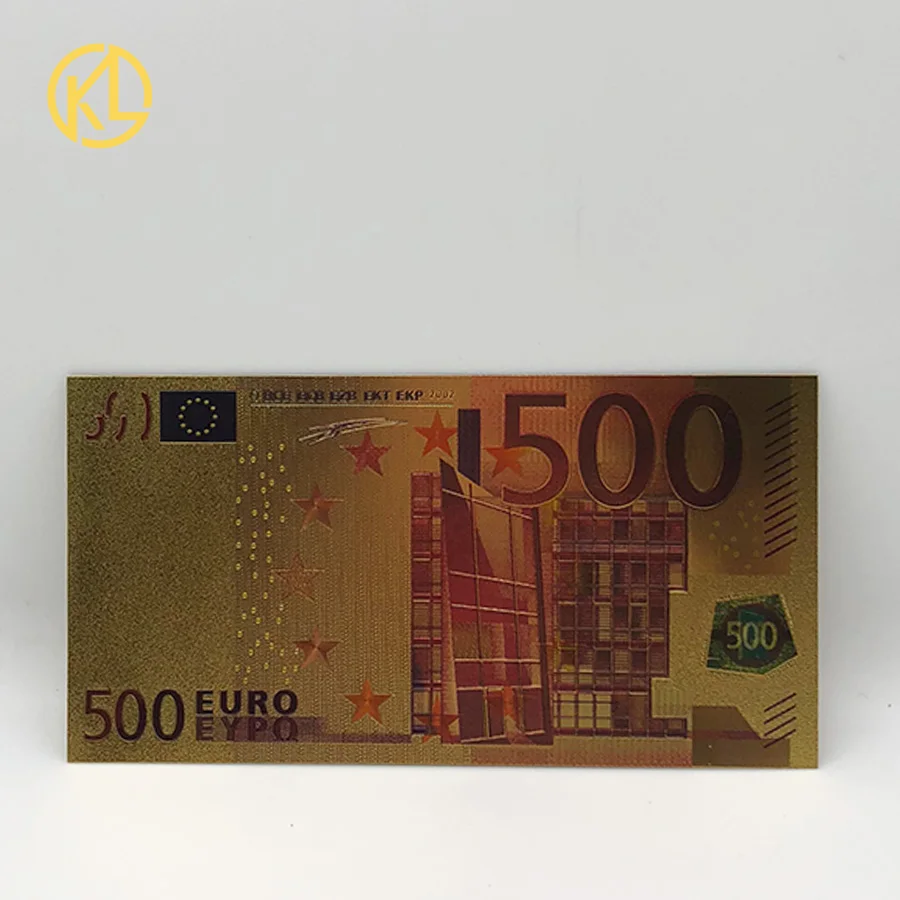 10 шт./лот Euro500 яркие европейские сувенирные банкноты 500 евро в 24 каратной золотой