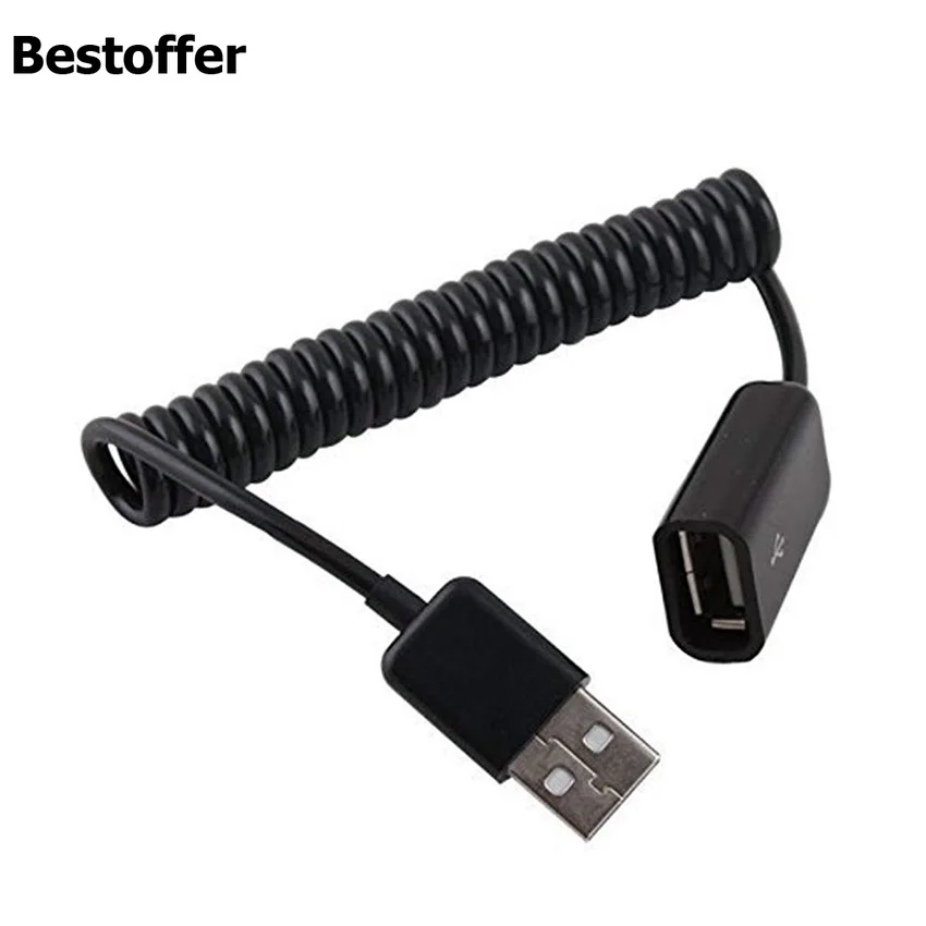 Спиральный адаптер USB A папа-мама 1 м 3 фута для компьютера USB-устройства |