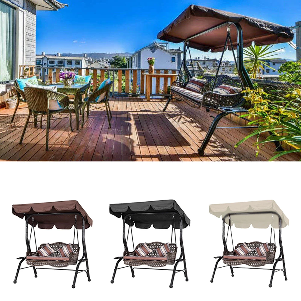 Outdoor Swing Canopy Waterproof Cover Garden Courtyard Sun Shade Patio