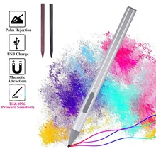 Caneta stylus anti-perdido 4096 pressão sensibilidade stylus ativo com acessório magnético para microsoft surface pro 4/5/6 2020 novo
