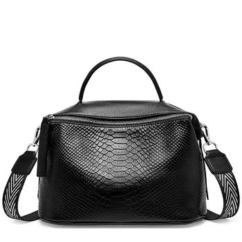 

Spring and summer new handbag soft crocodile pattern leather bag large capacity women's One Shoulder Crossbody Bag