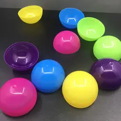 50 мм твердые цветные пустые PP пластиковые игрушечные капсулы для торговых автоматов пластиковые игрушки мяч 100 шт/партия лотереи ничья