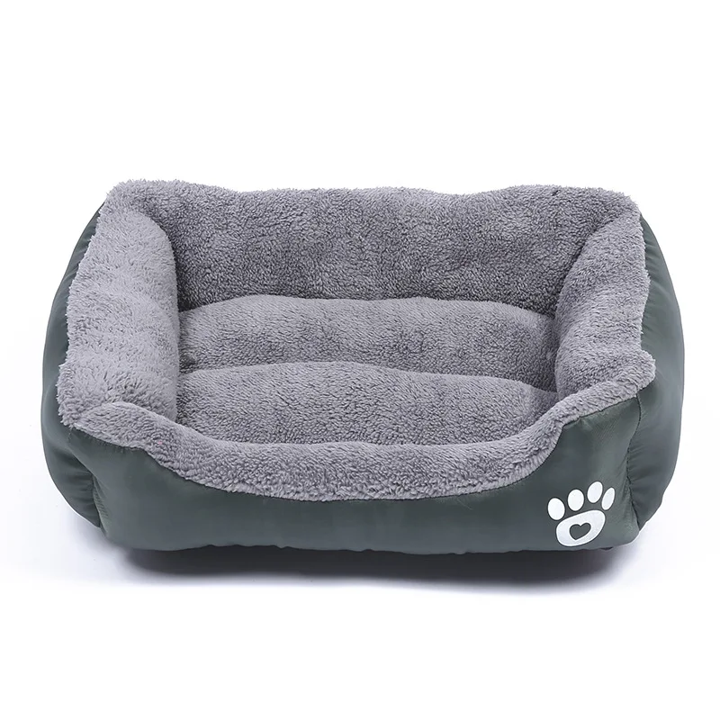 Теплый домашний диван для собак, зимний домик, кровать для собак, водонепроницаемый коврик для щенков, кровать для собак, кровати для больших, для средних и мелких собак, Petshop - Цвет: Dark Green