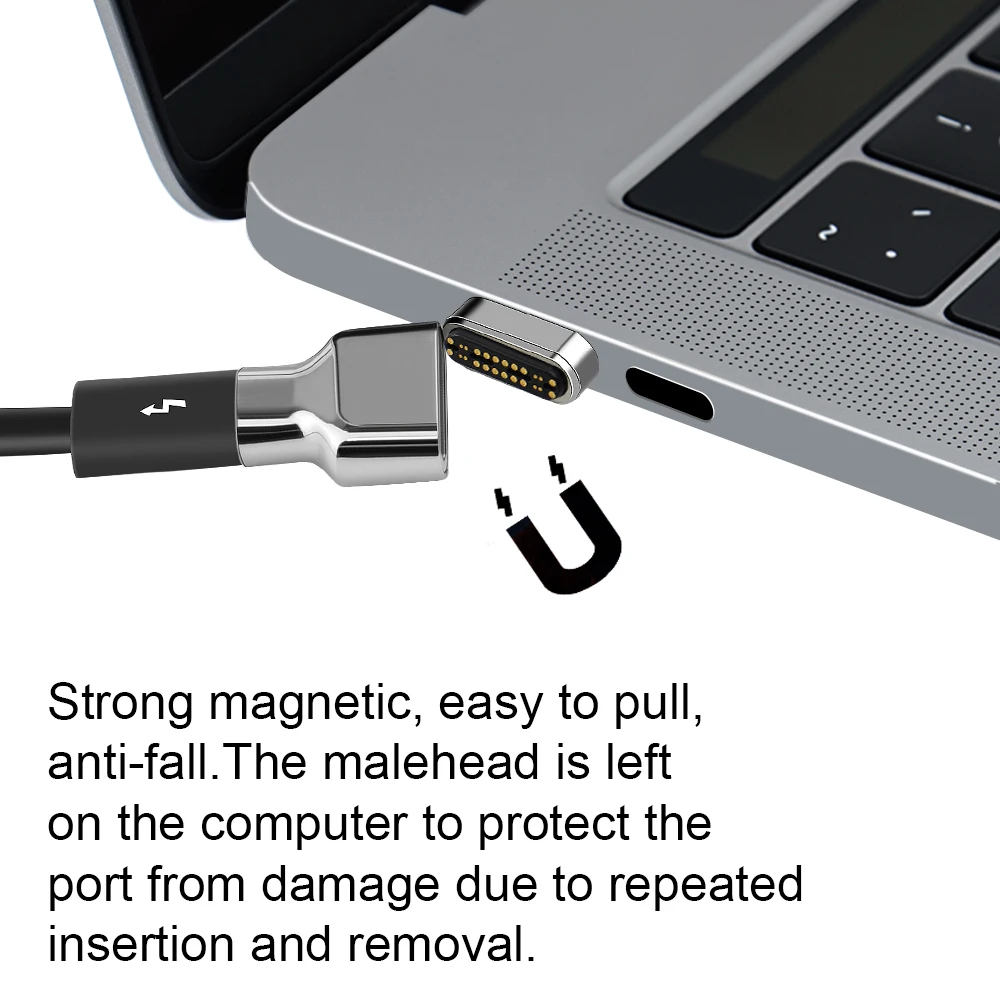 Usb C Magnetic Adapter 24 Pin To Usb C 3 1 Converter Adapter Support 100w Pd 40gbp S Data 5k Video For More Type C Device Phone Adapters Converters Aliexpress