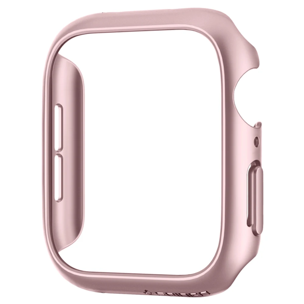 Spigen тонкий подходят для наручных часов Apple Watch 5/4(44 мм) чехол форма-Подогнанный Дизайн Жесткий Поликарбонат Материал гладкая отделка Тонкий чехол Крышка - Цвет: Rose Gold