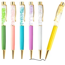 

10 Pieces Cute Metal Ball Pens Dynamic Liquid Heart-shaped Star Sequins Creative Ballpoint Office School Supplies Black Blue Ink