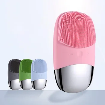 

USB Electric Face Cleansing Brush Silicone Sonic Facial Cleaner Deep Pore Cleaning Waterproof Face Scrubber Wash