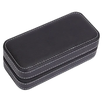 

Small Travel Jewelry Box,Rings Cufflinks Tie Clip Organizer,Zipper Closure