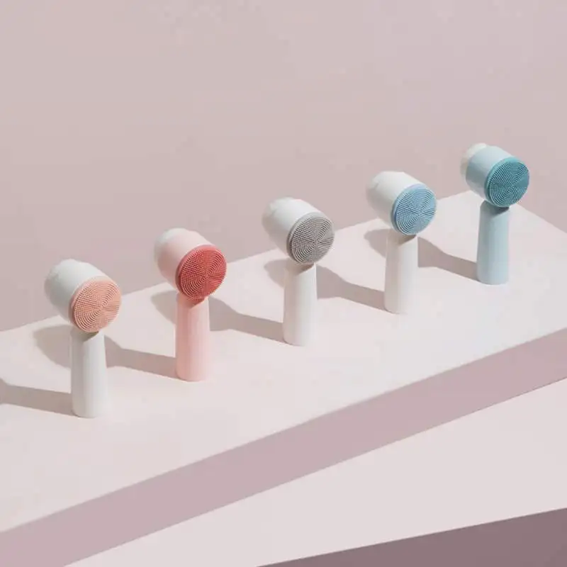 Pore Cleaning Brush Soft Fur Scrub Cleaning Brush Manual Silica Scrub Deep Cleaning Brush Silicone Brush Cleaning Tools