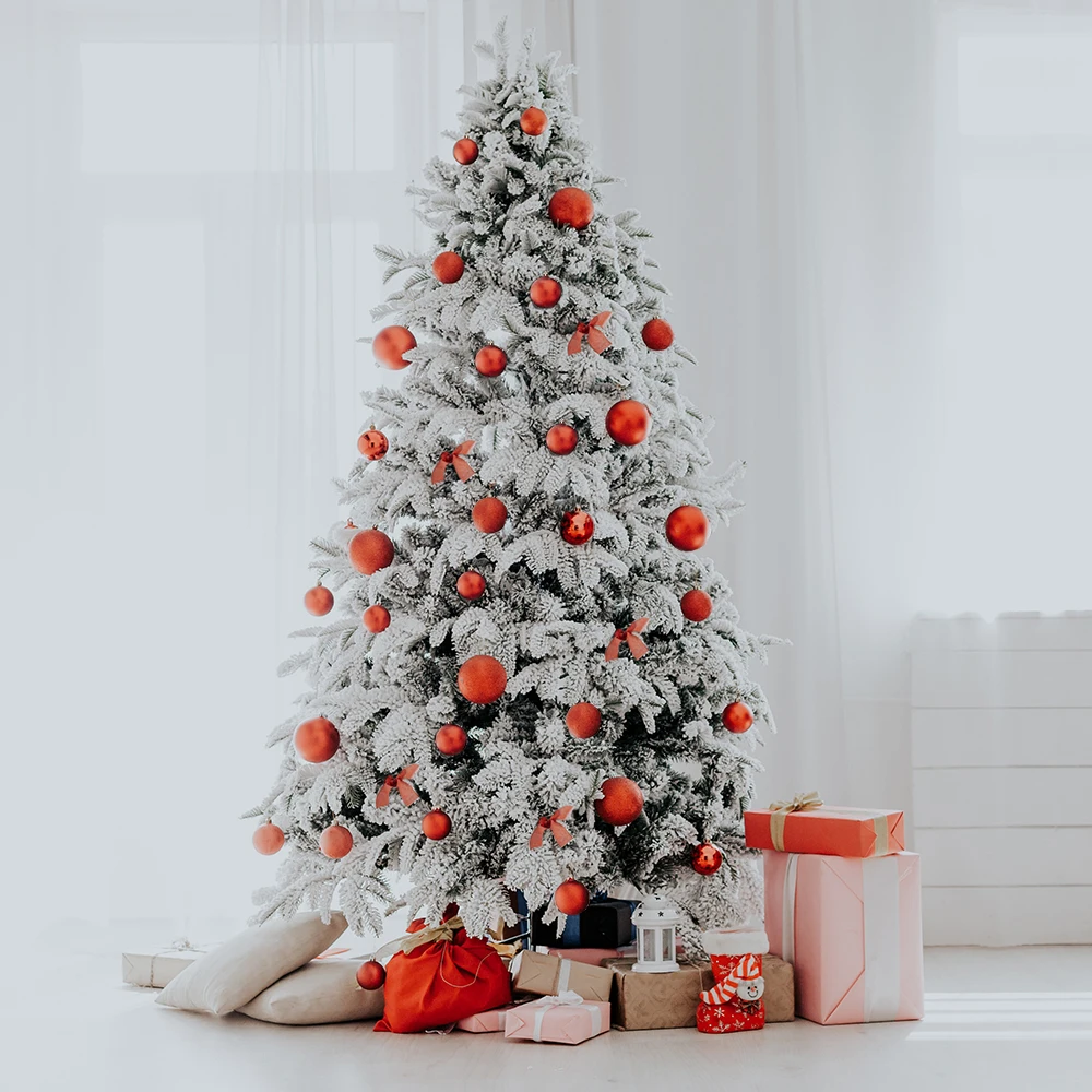 New Year Theme: Christmas Tree White and Silver Decorations Stock Image -  Image of bright, luxury: 86264129