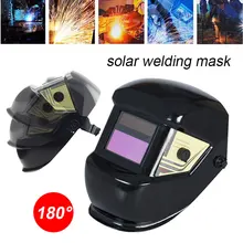 Solar Auto Darkening Welder Mask Sparkproof Anti-Glare Lens Protect Welding Helmet Head-Mounted Black 1/15000S Grinding