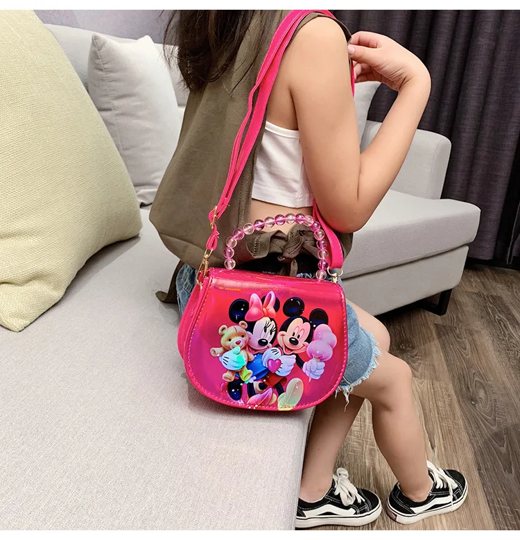 Disney лазерная сумка Детские Мультяшные Микки сумки с изображением мыши Tote модная сумка через плечо мультяшная сумка через плечо сумки-мессенджеры