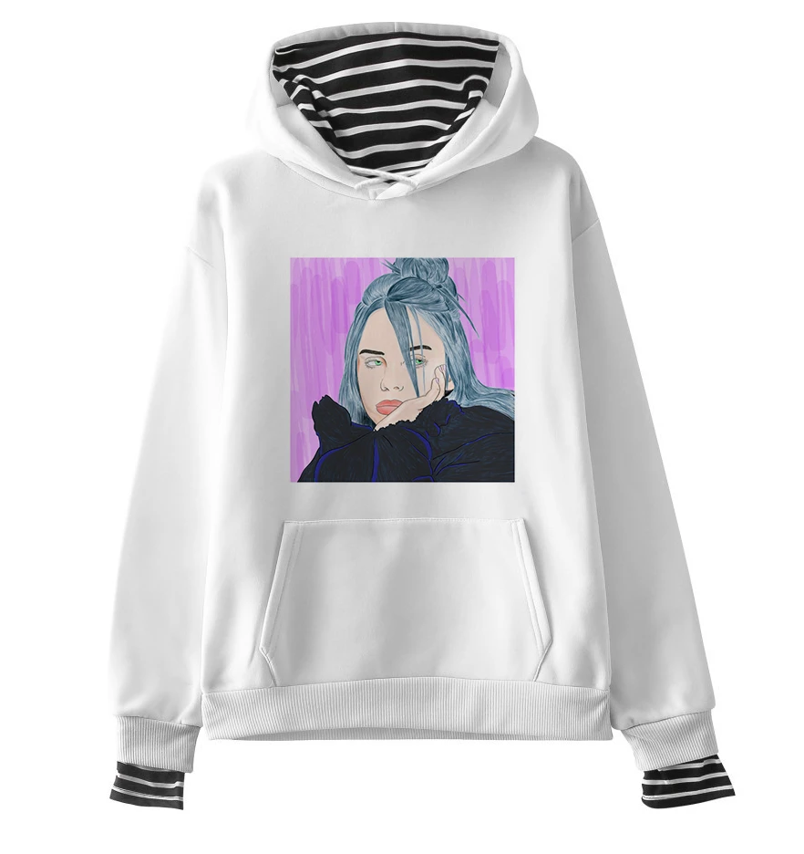 12 Billie Eilish, негабаритная Женская толстовка, Harajuku, корейский стиль, хип-хоп стиль, Kawaii, 90 s, Женская толстовка с капюшоном, уличная одежда, Ulzzang, толстовки - Цвет: 12