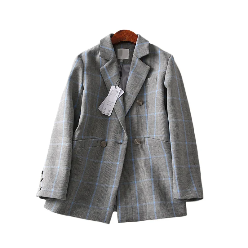 

One's Fashion Commuting Ol Loose-Fit Slimming Casual Plaid Suit Jacket Women's Entity