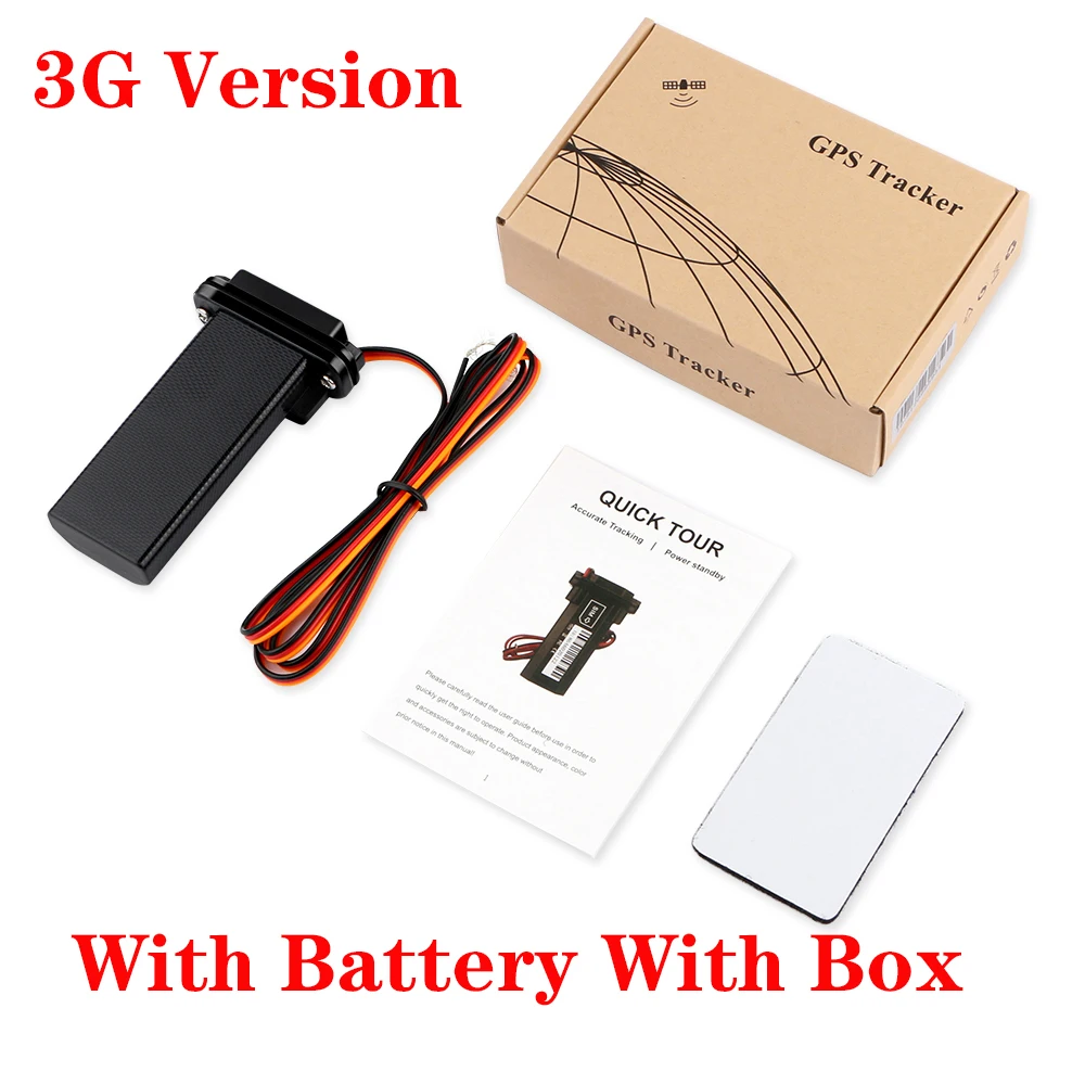 3G With Battery Box Отслеживание в реальном времени, автомобильный трекер, водонепроницаемый автомобильный мини gps GSM аккумулятор, встроенный GT01 гео-забор, устройство охранной сигнализации для автомобиля - Цвет: 3G With Battery Box