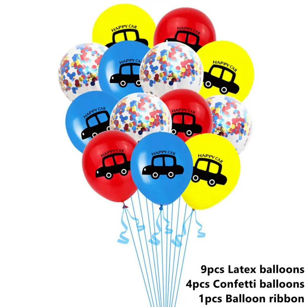 Truck Balloon 1 Taoup бумажные тарелки для пожарных машин, грузовиков, салфетки для стаканчиков, машин с днем рождения, одноразовая посуда для вечеринок, Детские вечерние тарелки для мальчиков - Цвет: Truck Balloon 1