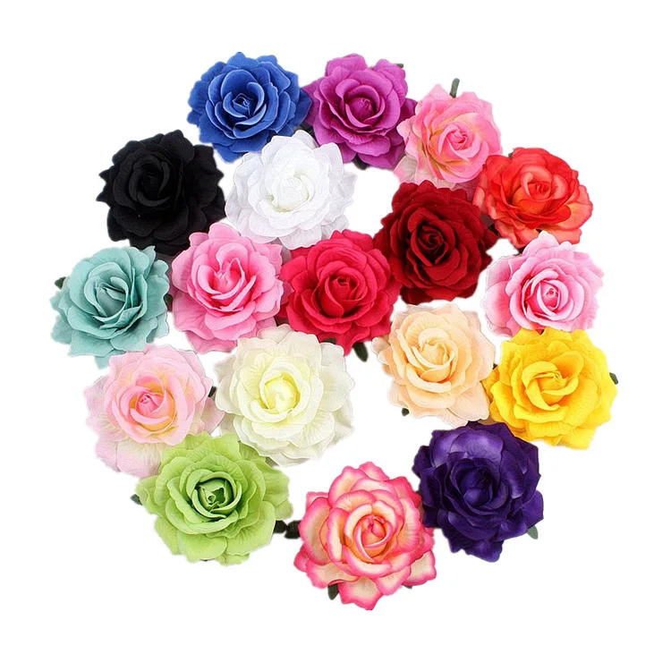 INS New Style Model Flower Hair Accessories Seaside Holiday Head Lace Barrettes Dance Performance Rose Corsage