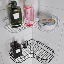 Полка угловая рамка для ванной комнаты Органайзер железная стойка для хранения кухонные аксессуары для ванной комнаты с 2 прозрачный крючок