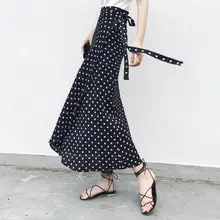 Высокая талия цветочный принт летние юбки для женщин s Boho Асимметричная шифоновая юбка макси длинные юбки для женщин