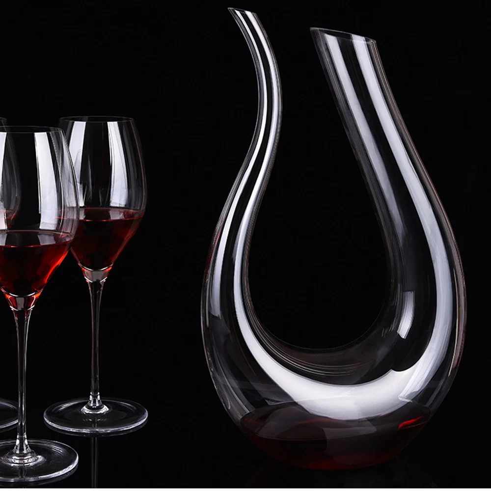 

1500ML Wine Whisky Decanter Cristal Para Vinho Crystal Brandy Champagne Glass Decanters Bottle Jug Pourer Aerator for Family Bar