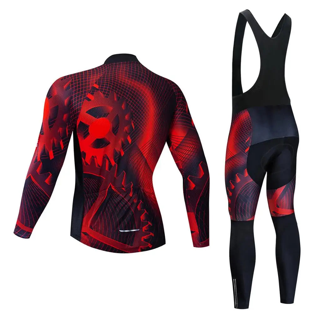 Winter Thermal Fleece Cycling Clothing Sets Men Road Bike Clothes Kit Bicycle Jersey Triathlon Suit Mtb Uniform Jacket Wear