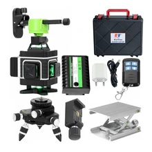 Kaitian 4d suporte de nível a laser auto-nivelamento 360 vertical & horizontal cruz 16 linhas super poderosa linha verde nive laser 4d
