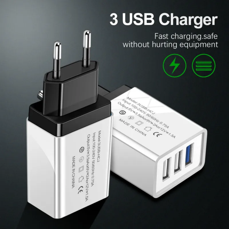 Зарядное устройство USB адаптер для быстрой зарядки 3 0 планшетов iPhone 11 портативное