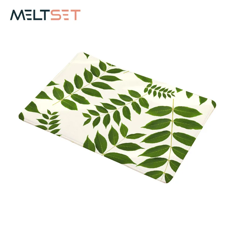 Daily Carpet Door Modern Banana Leaf Printing Carpet Flooring Mats Outdoor Living Room Kitchen Bathroom Door Antiskid Strip