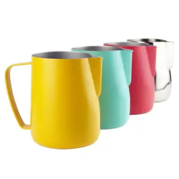 

Milk Steaming & Frothing Pitcher, Stainless Steel Non-Stick Milk Jug Pull Flower Cup Perfect For Coffee Cappuccino Latte Art
