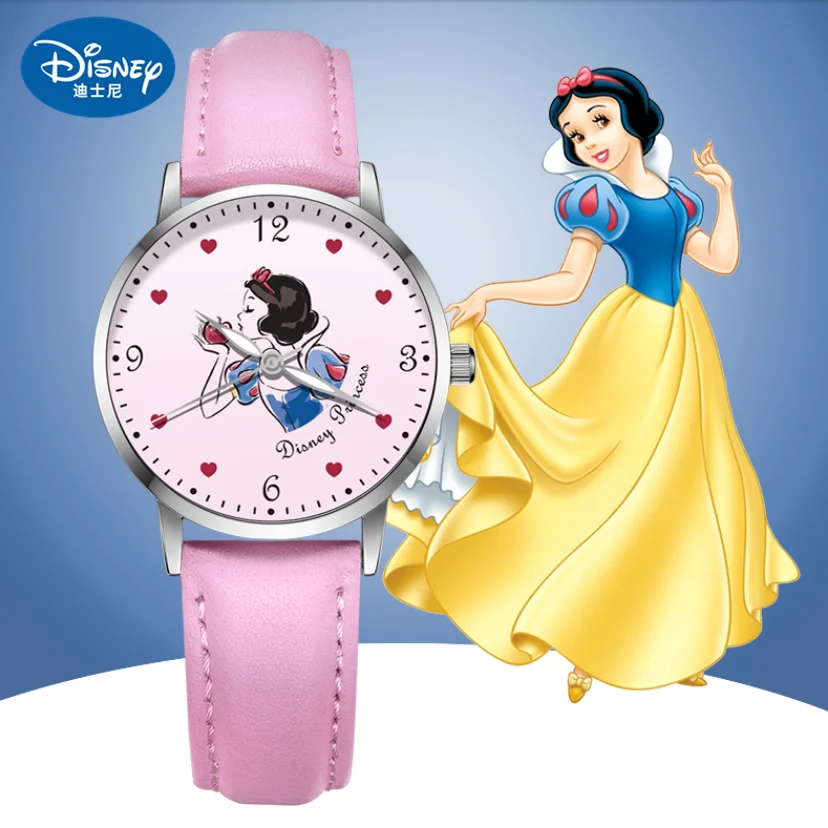 

Disney Original SNOW WHITE Cartoon Children Watch Fashion Kids girls Cute Calendar waterproof quartz Watch Girl relogio feminino
