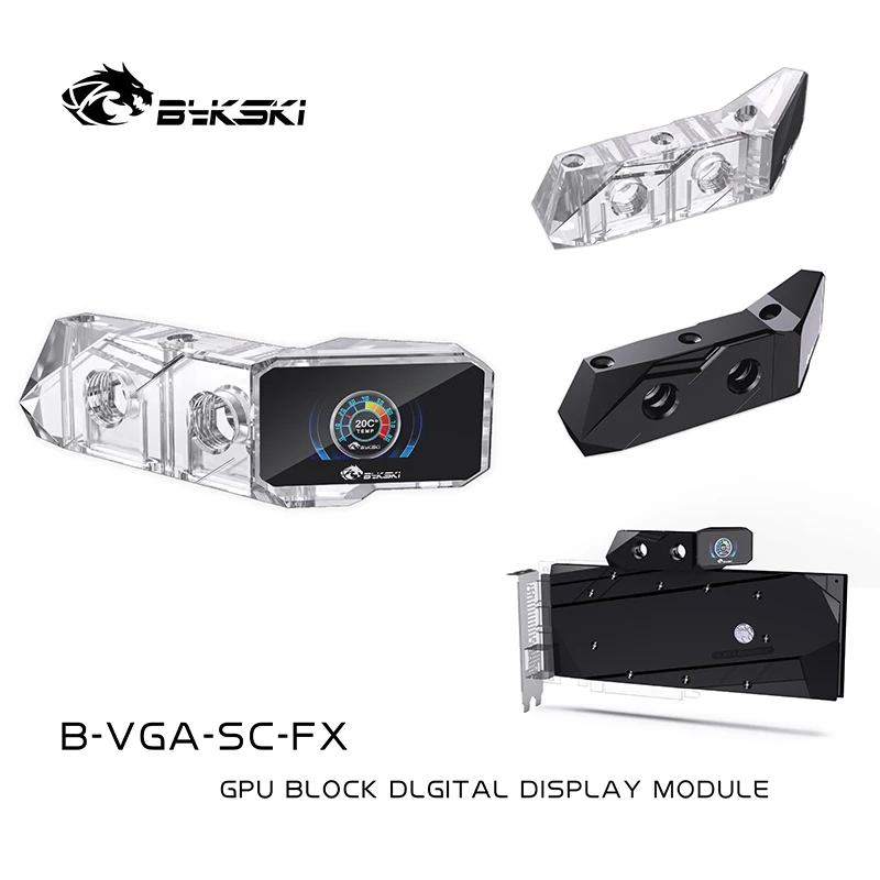 Bykski B-vga-sc-fx pc Termômetro de Refrigeração Água Oled Display Digital Lcd Tela para Gpu Bloco de Água Ponte Módulo