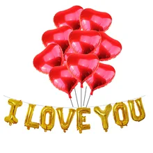 Принадлежности для свадебных церемоний «любящее сердце» Форма с сердцем персикового цвета, толстая резиновая подошва воздушные шары Старт шар 18-дюймовые красный Алюминий пленки воздушный шар