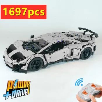 

NEW RC Motor Power Function MOC-34645 Lamborghinies Super Car Aventador Fit LeGINGlys Building Kit Block Bricks Diy Toy Gift