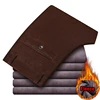 Winter Men's Fleece Corduroy Pants Business Fashion Classic Style Thick Warm Stretch Trousers Male Brand Clothing 3