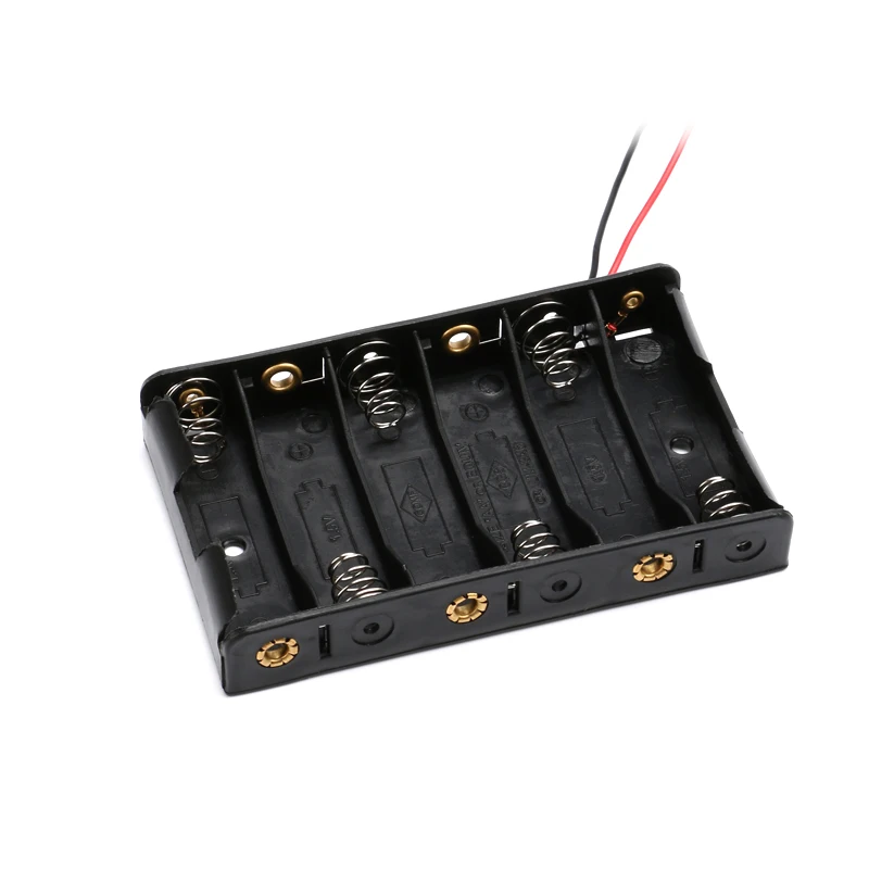 AA Size Power Battery Storage Case Box Holder Leads With 1 2 3 4 5 6 8 Slots Container Bag DIY Standard Batteries Charging - Цвет: 6 slots