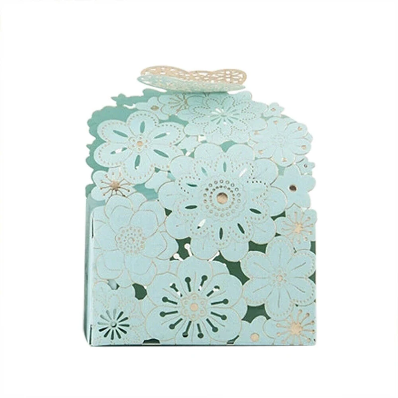 

10 Pcs US-Style Hollow Candy Cake Box Butterfly Gift Box Wedding Party Decor
