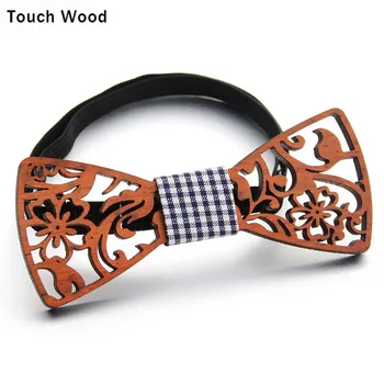 

Wooden Bow Tie Red rosewood Wooden Handmade Bowtie Natural Environmentally Friendly Padauk Solid Hollow Wood