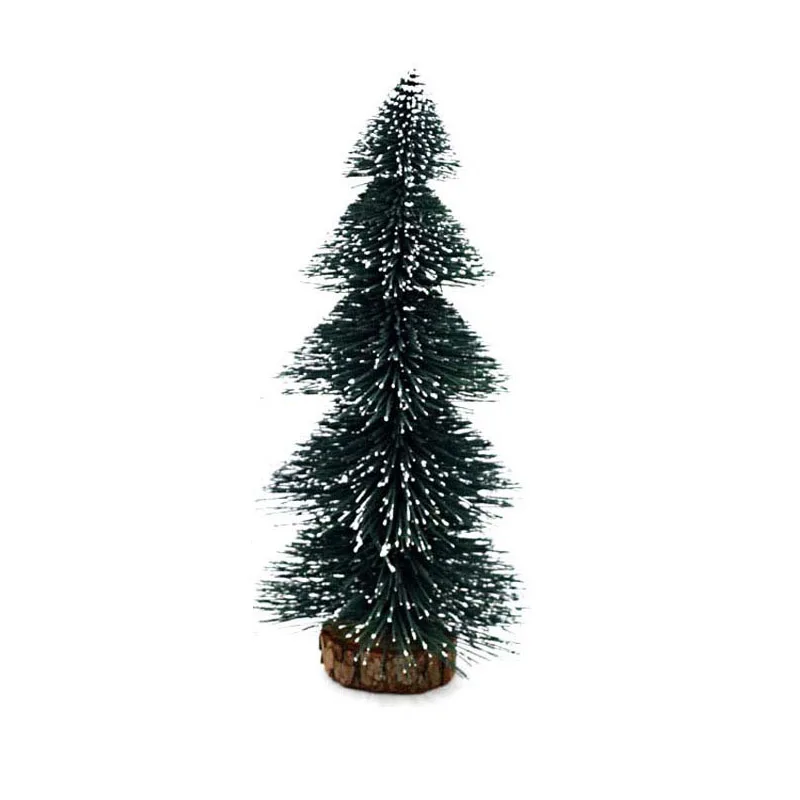 1 шт./SetsTabletop Рождественская елка миниатюрные сосна матовые деревья с деревянной основой ремесла украшения игрушки