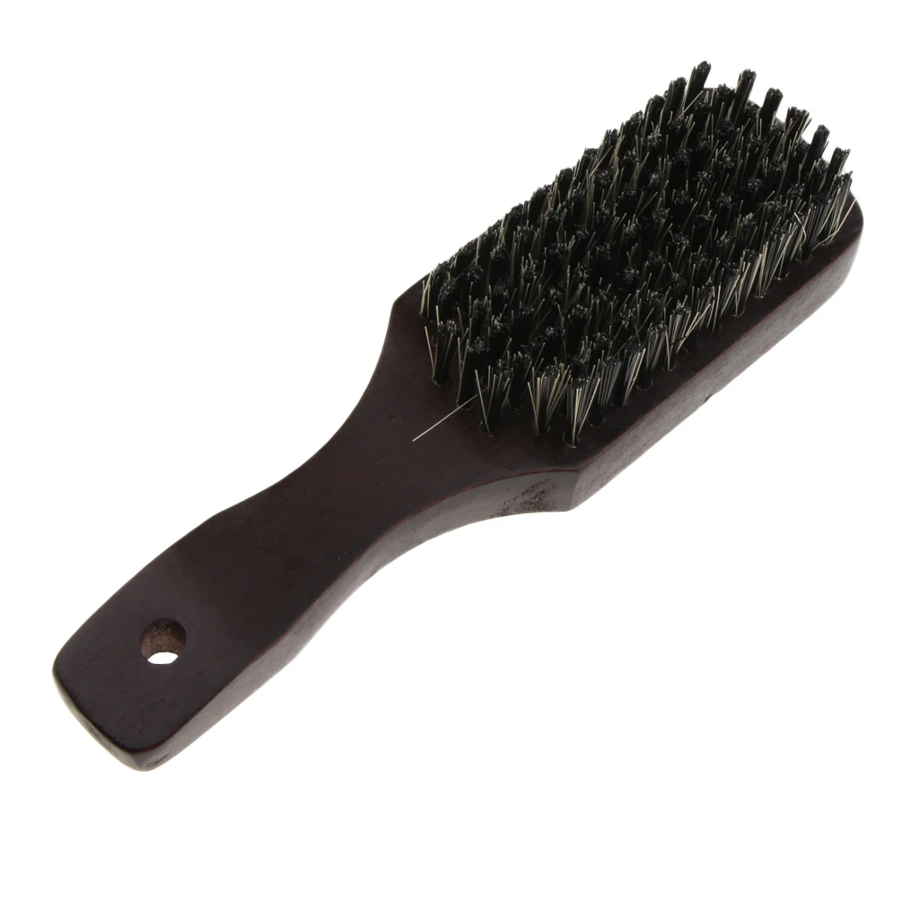 Men Firm Bristle Brush Beard Mustache Grooming Shaving Trimming Wooden Comb