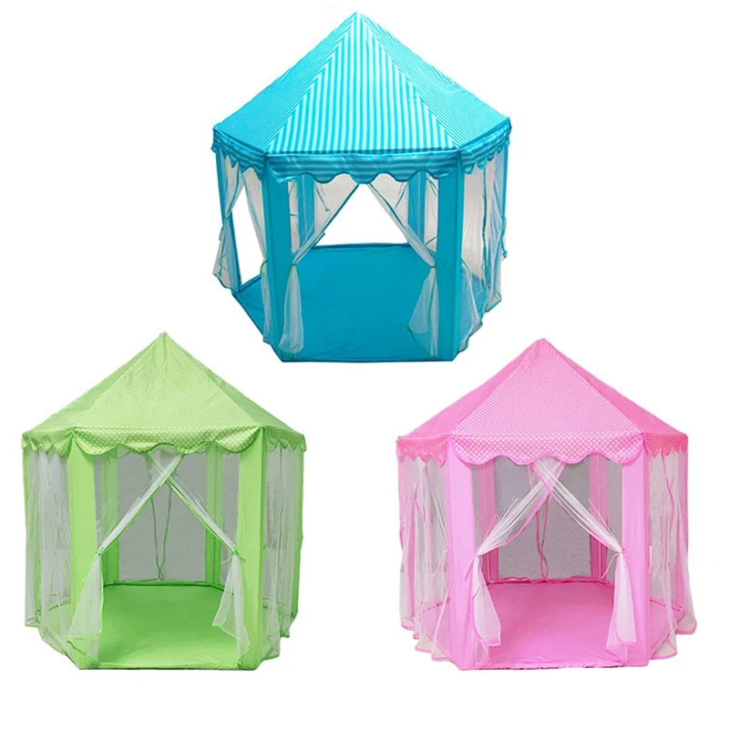 Играть Сказочный Дом Крытый и открытый дети играть палатка шестиугольник Принцесса замок игровой домик для девочек Забавный
