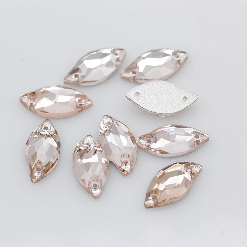 peach 28p 10x20 мм лист Форма Цвет пришить на камень Flatback кристалл стекло горный хрусталь для отделки, Аппликации бусина для изготовления украшений кнопка для одежды - Цвет: peach